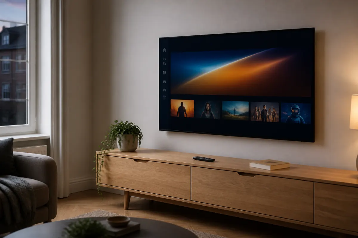 Living room TV ready for Filmtronic setup